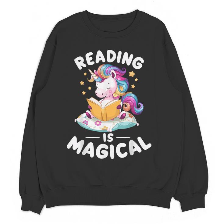 Unicorn Teacher Reading Is Magical Book Women Crewneck Sweatshirt, novelty gifts, funny gifts Unicorn Teacher Reading Is Magical Book Women Crewneck Sweatshirt, novelty gifts, funny gifts