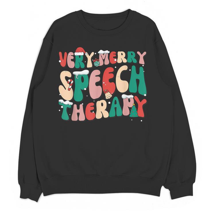 Verry Merry Speech Language Pathologist Teacher Christmas Women Crewneck Sweatshirt, novelty gifts, funny gifts Verry Merry Speech Language Pathologist Teacher Christmas Women Crewneck Sweatshirt, novelty gifts, funny gifts