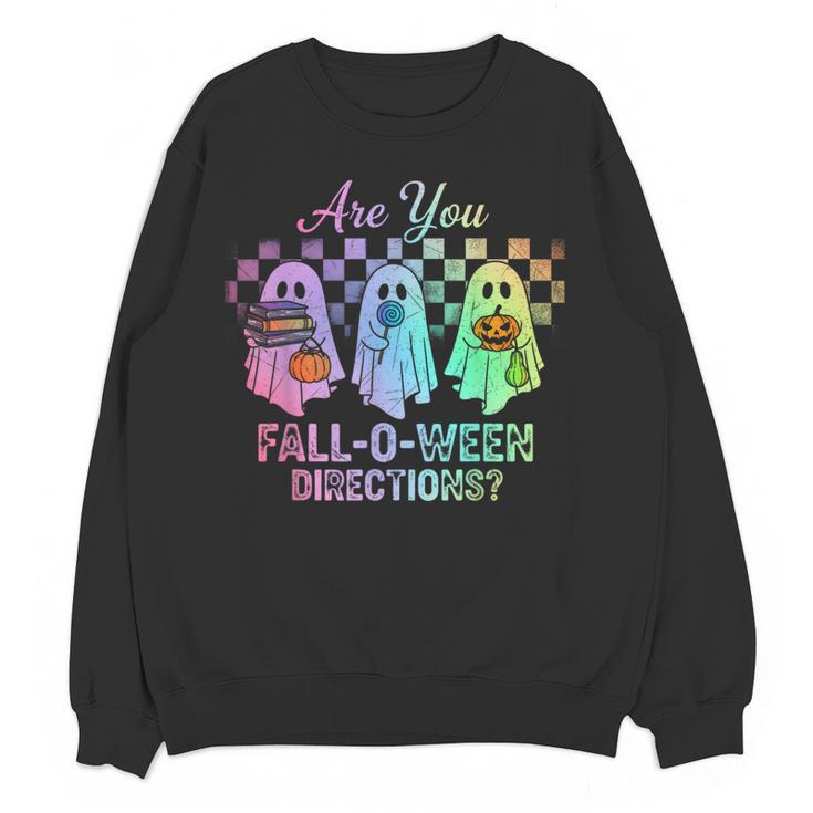 Vintage Are You Fall O Ween Directions Teacher Halloween Women Crewneck Sweatshirt, novelty gifts, funny gifts