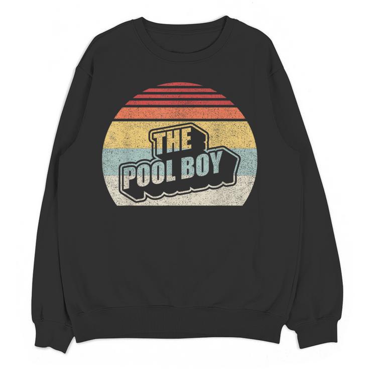 Vintage Retro The Pool Boy Women Crewneck Sweatshirt, novelty gifts, funny gifts