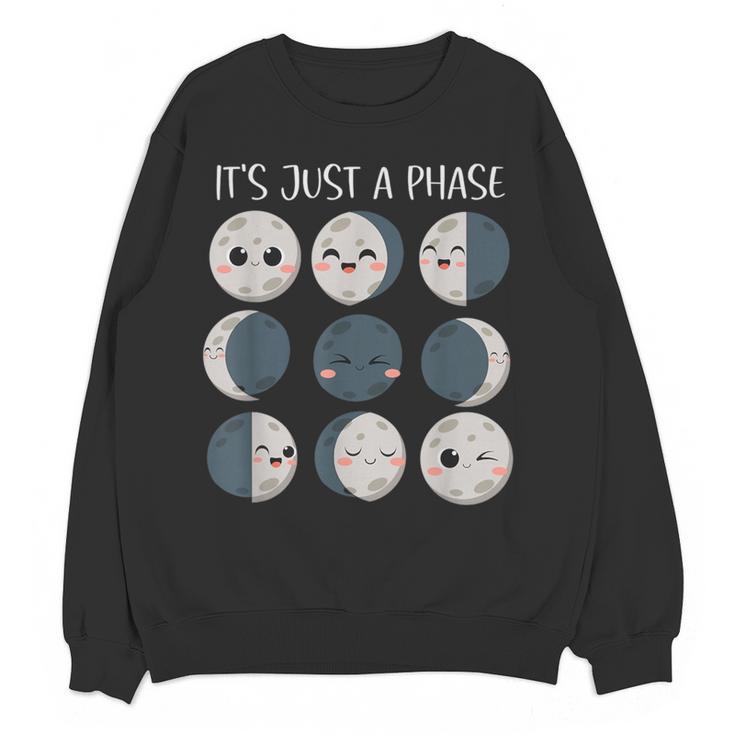 Women Science Teacher Moon Phases Scientist Back To School Women Crewneck Sweatshirt, novelty gifts, funny gifts