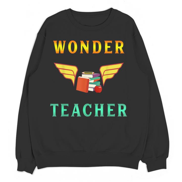 Wonder Teacher Instructor Professor Proud Literature Men Women Girls Kids T-Shirt Women Crewneck Sweatshirt, novelty gifts, funny gifts