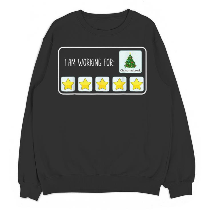 I Am Working For Christmas Break Teacher Christmas Women Crewneck Sweatshirt, novelty gifts, funny gifts I Am Working For Christmas Break Teacher Christmas Women Crewneck Sweatshirt, novelty gifts, funny gifts