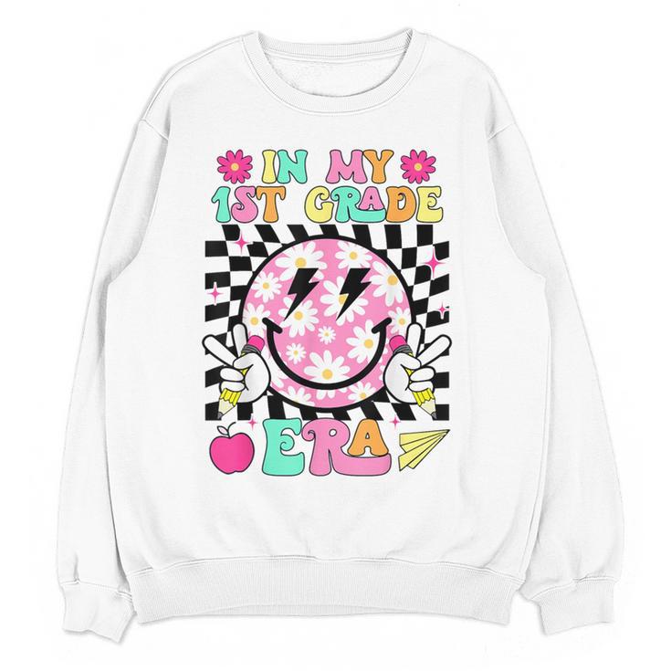 In My 1st Grade Era Smile Face Back To School Teacher Kid Women Crewneck Sweatshirt, novelty gifts, funny gifts In My 1st Grade Era Smile Face Back To School Teacher Kid Women Crewneck Sweatshirt, novelty gifts, funny gifts