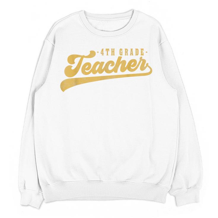 4th Grade Teacher Cute Vintage Graphic Fourth Grade Teacher Women Crewneck Sweatshirt, novelty gifts, funny gifts 4th Grade Teacher Cute Vintage Graphic Fourth Grade Teacher Women Crewneck Sweatshirt, novelty gifts, funny gifts