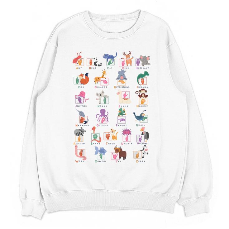 American Sign Language For Teachers ASL Alphabet Women Crewneck Sweatshirt, novelty gifts, funny gifts American Sign Language For Teachers ASL Alphabet Women Crewneck Sweatshirt, novelty gifts, funny gifts