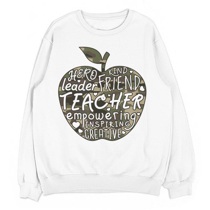 Apple Camoflauge Clothing Camo Student Teacher Cute School Women Crewneck Sweatshirt, novelty gifts, funny gifts Apple Camoflauge Clothing Camo Student Teacher Cute School Women Crewneck Sweatshirt, novelty gifts, funny gifts