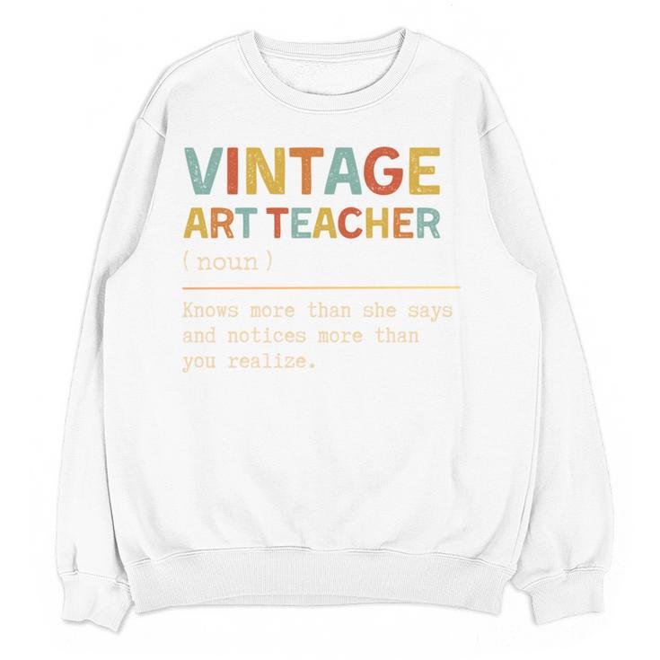 Art Teacher Definition Back To School First Day Women Crewneck Sweatshirt, novelty gifts, funny gifts