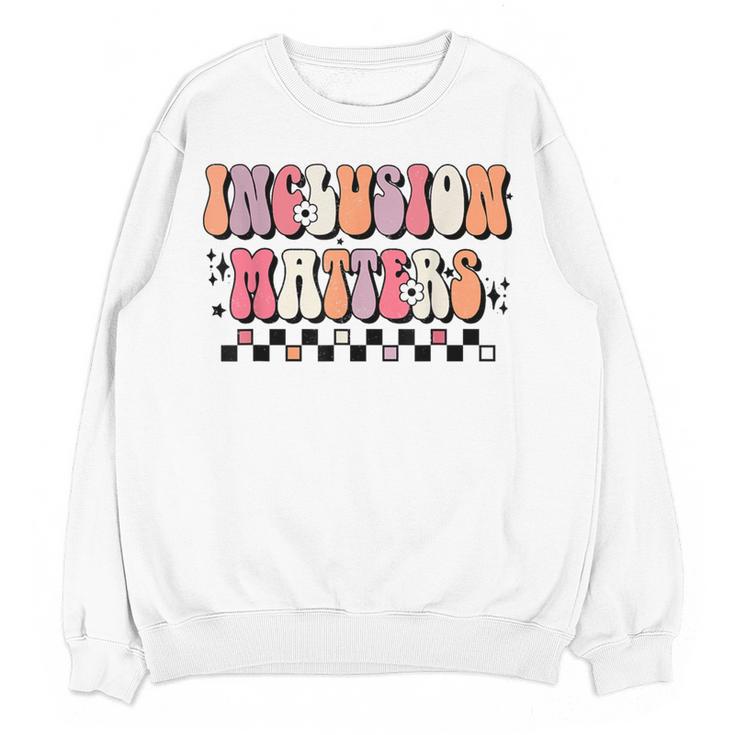 Boho Inclusion Matters Special Education SPED Teacher Women Women Crewneck Sweatshirt, novelty gifts, funny gifts Boho Inclusion Matters Special Education SPED Teacher Women Women Crewneck Sweatshirt, novelty gifts, funny gifts