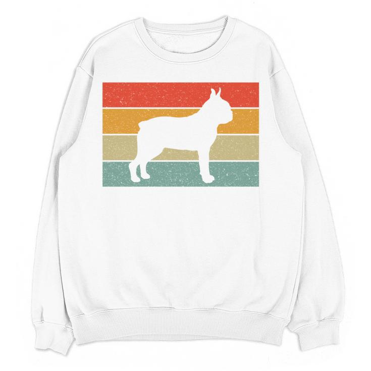 Boston Terrier Dog Lover Retro Vintage Cool For Dog Owner Women Crewneck Sweatshirt, novelty gifts, funny gifts