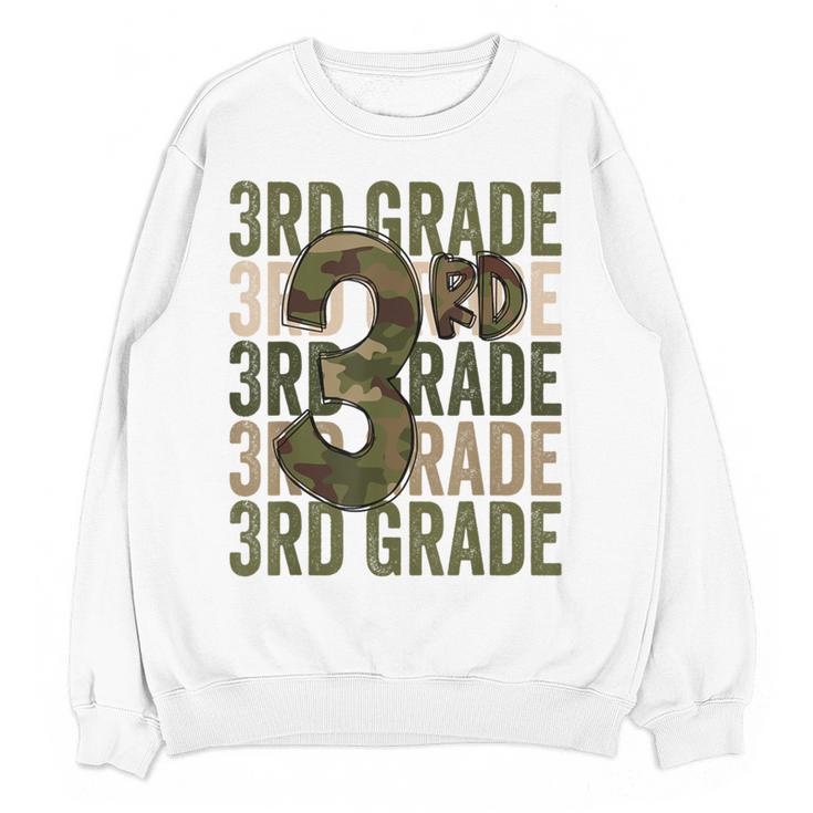 Camo Team 3rd Grade Squad Back To School Teacher Kids Boys Women Crewneck Sweatshirt, novelty gifts, funny gifts Camo Team 3rd Grade Squad Back To School Teacher Kids Boys Women Crewneck Sweatshirt, novelty gifts, funny gifts