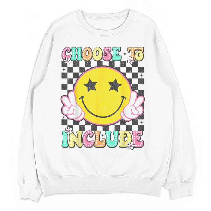 Choose To Include Special Education Teacher Autism Awareness Women Crewneck Sweatshirt, novelty gifts, funny gifts