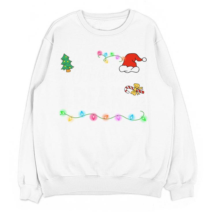 Is It Christmas Break Yet Teacher Xmas Light Santa Hat Women Crewneck Sweatshirt, novelty gifts, funny gifts