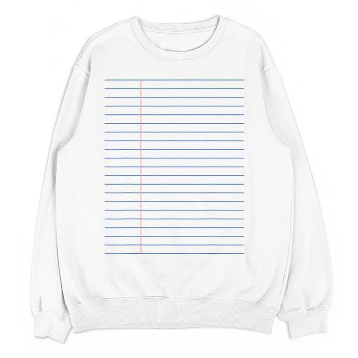 Colleged Ruled Paper Lined Writer Student Professor Teacher Women Crewneck Sweatshirt, novelty gifts, funny gifts Colleged Ruled Paper Lined Writer Student Professor Teacher Women Crewneck Sweatshirt, novelty gifts, funny gifts