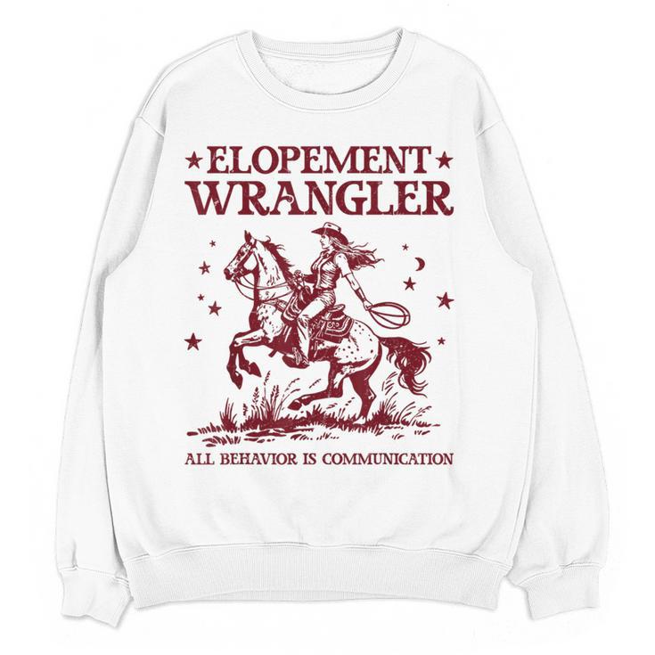 Elopement Wrangler Teacher ABA Behavior Support Cowboy Women Crewneck Sweatshirt, novelty gifts, funny gifts Elopement Wrangler Teacher ABA Behavior Support Cowboy Women Crewneck Sweatshirt, novelty gifts, funny gifts