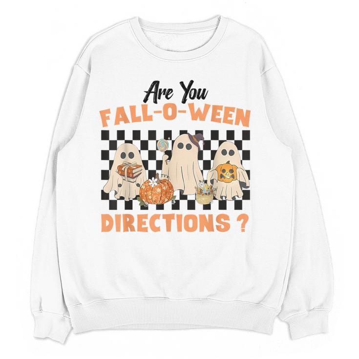 Are You Fall-O-Ween Directions Halloween Ghost Fall Teacher Women Crewneck Sweatshirt, novelty gifts, funny gifts Are You Fall-O-Ween Directions Halloween Ghost Fall Teacher Women Crewneck Sweatshirt, novelty gifts, funny gifts