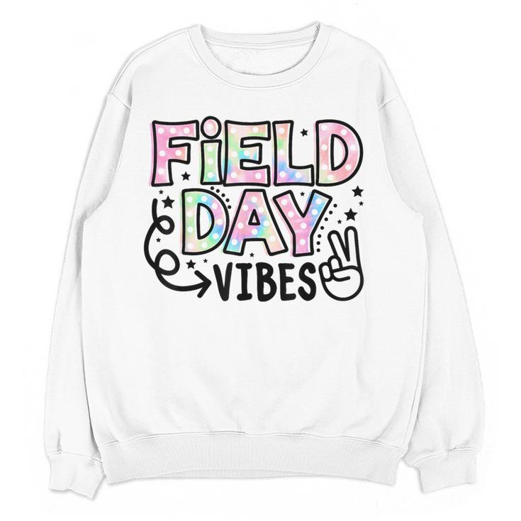 Field Day Vibes For Teacher Kids Happy Field Day 2025 Women Crewneck Sweatshirt, novelty gifts, funny gifts Field Day Vibes For Teacher Kids Happy Field Day 2025 Women Crewneck Sweatshirt, novelty gifts, funny gifts
