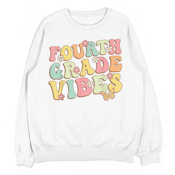 Fourth Grade Vibes Hello Team 4th Grade Teacher Kids Retro Women Crewneck Sweatshirt, novelty gifts, funny gifts Fourth Grade Vibes Hello Team 4th Grade Teacher Kids Retro Women Crewneck Sweatshirt, novelty gifts, funny gifts