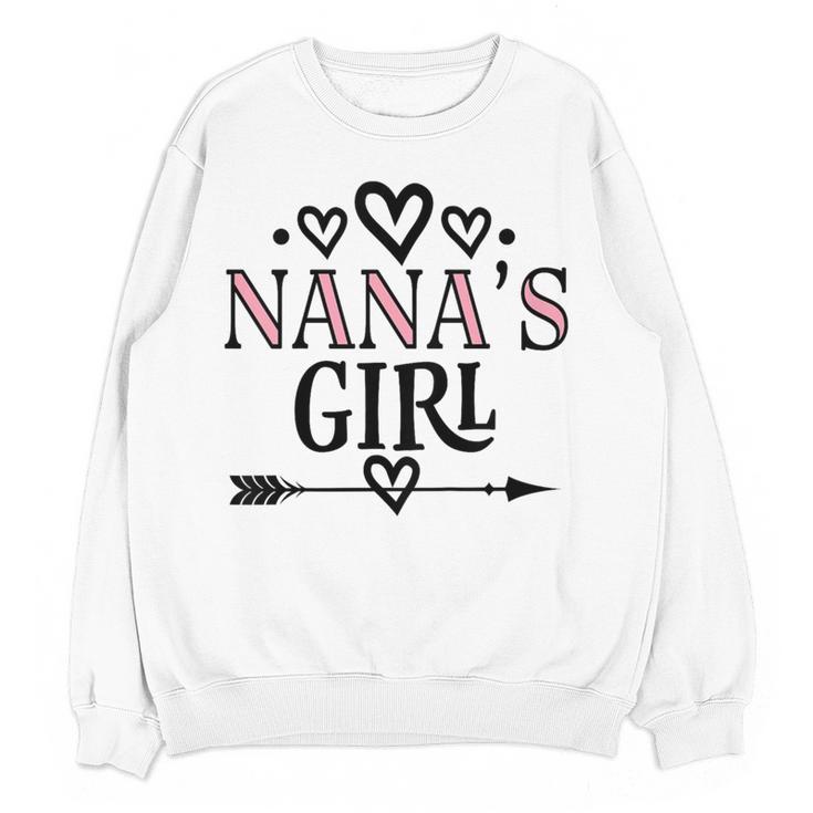 Granddaughter Nanas Girl Women Crewneck Sweatshirt, novelty gifts, funny gifts