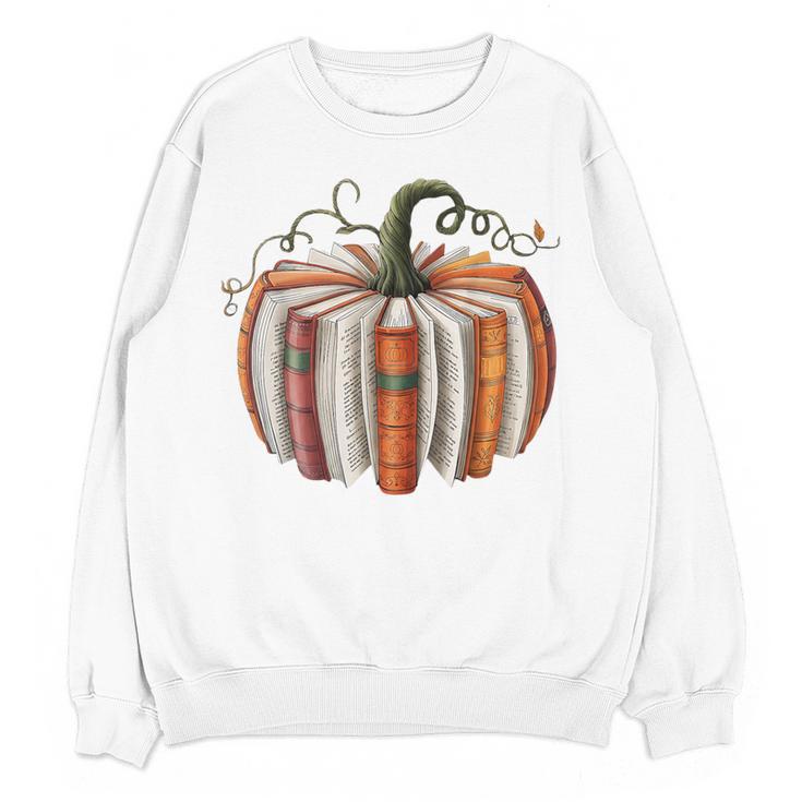 Halloween Teacher Librarians Fall Book Pumpkin Retro Reading Women Crewneck Sweatshirt, novelty gifts, funny gifts Halloween Teacher Librarians Fall Book Pumpkin Retro Reading Women Crewneck Sweatshirt, novelty gifts, funny gifts