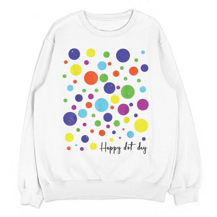 Happy Dot Day 2025 Polka Dot Boys Girls Kids Teacher Dot Day Women Crewneck Sweatshirt, novelty gifts, funny gifts