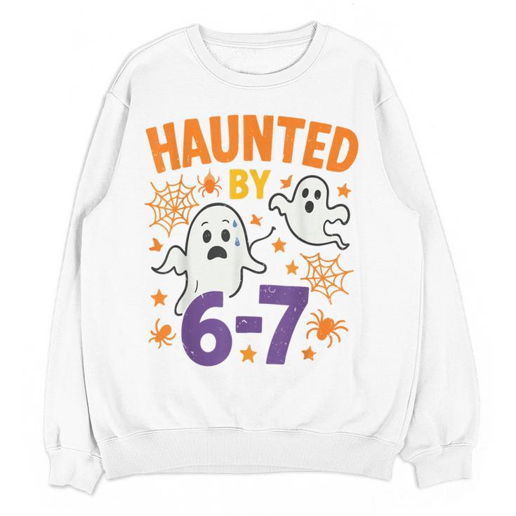 Haunted 67 Ghost Math Teacher Halloween Costume Math Pun Women Crewneck Sweatshirt, novelty gifts, funny gifts Haunted 67 Ghost Math Teacher Halloween Costume Math Pun Women Crewneck Sweatshirt, novelty gifts, funny gifts
