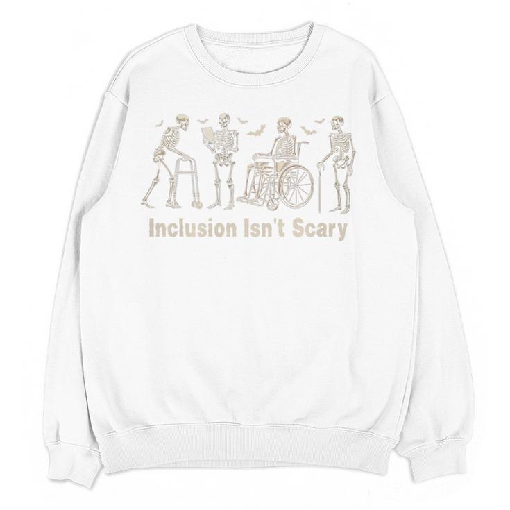 Inclusion Isn't Scary Skeleton Halloween Sped Teacher Premium Tri-Blend Women Crewneck Sweatshirt, novelty gifts, funny gifts Inclusion Isn't Scary Skeleton Halloween Sped Teacher Premium Tri-Blend Women Crewneck Sweatshirt, novelty gifts, funny gifts