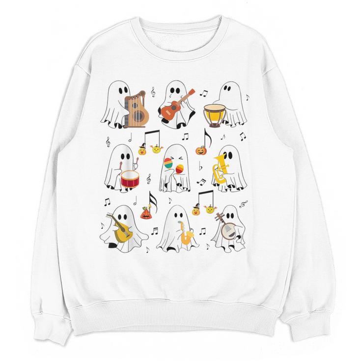 It's A Bootiful Day To Make Music Ghost Teacher Women Crewneck Sweatshirt, novelty gifts, funny gifts It's A Bootiful Day To Make Music Ghost Teacher Women Crewneck Sweatshirt, novelty gifts, funny gifts
