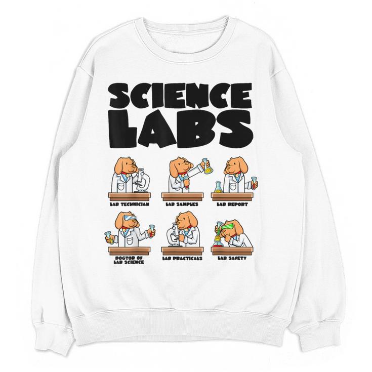 Labrador Retriever Science Labs Dog Lover Teacher Women Crewneck Sweatshirt, novelty gifts, funny gifts