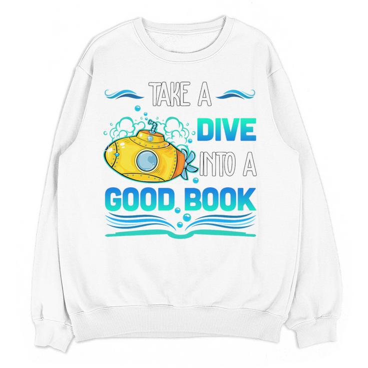 Librarian Teacher Dive Into A Good Book Reading Premium Tri-Blend Women Crewneck Sweatshirt, novelty gifts, funny gifts Librarian Teacher Dive Into A Good Book Reading Premium Tri-Blend Women Crewneck Sweatshirt, novelty gifts, funny gifts