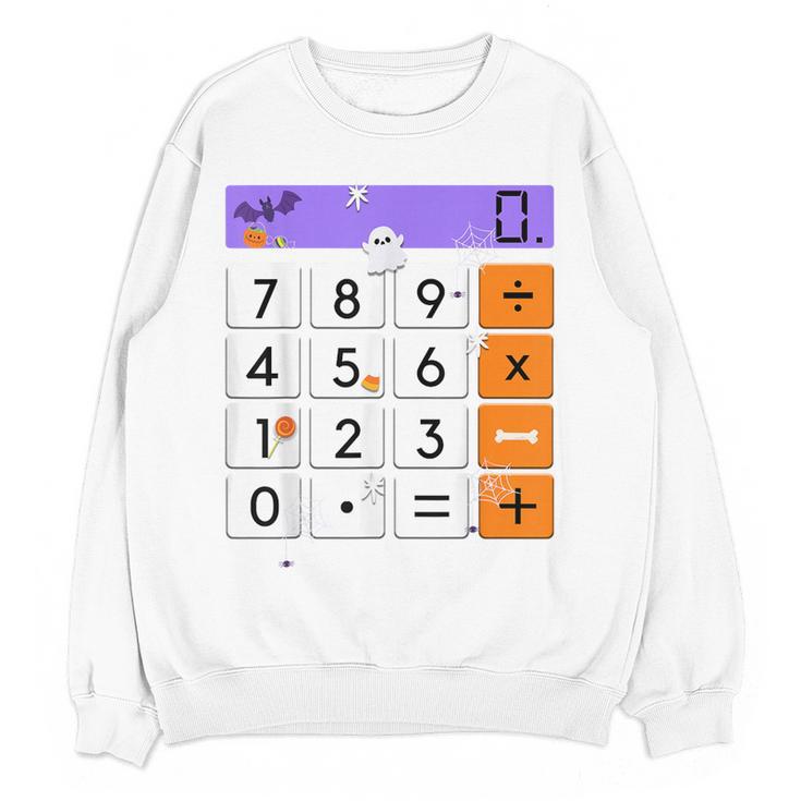 Math Teacher Halloween Costume Calculator Math Pun Women Crewneck Sweatshirt, novelty gifts, funny gifts