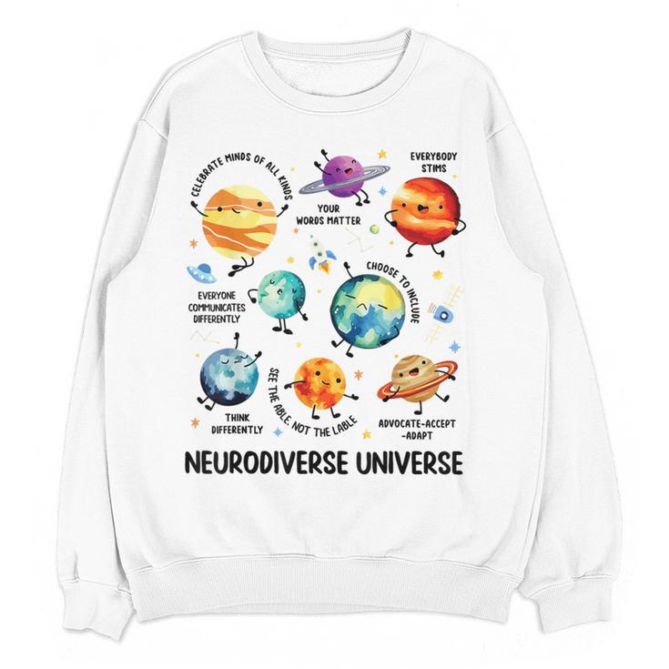 Neurodiverse Universe Space Planet Special Education Teacher Women Crewneck Sweatshirt, novelty gifts, funny gifts Neurodiverse Universe Space Planet Special Education Teacher Women Crewneck Sweatshirt, novelty gifts, funny gifts
