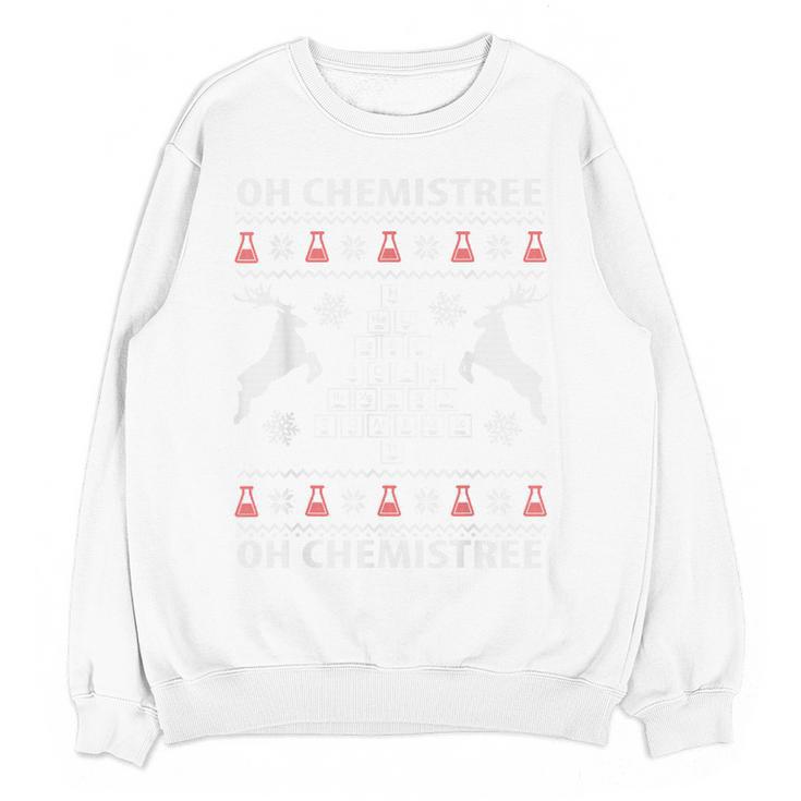 Oh Chemistree Ugly Christmas Sweater Science Student Teacher Women Crewneck Sweatshirt, novelty gifts, funny gifts Oh Chemistree Ugly Christmas Sweater Science Student Teacher Women Crewneck Sweatshirt, novelty gifts, funny gifts