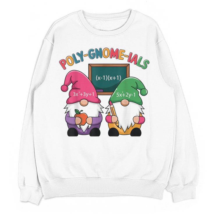 Poly-Gnome-Ials Algebra Teacher Calcul Teacher Women Crewneck Sweatshirt, novelty gifts, funny gifts