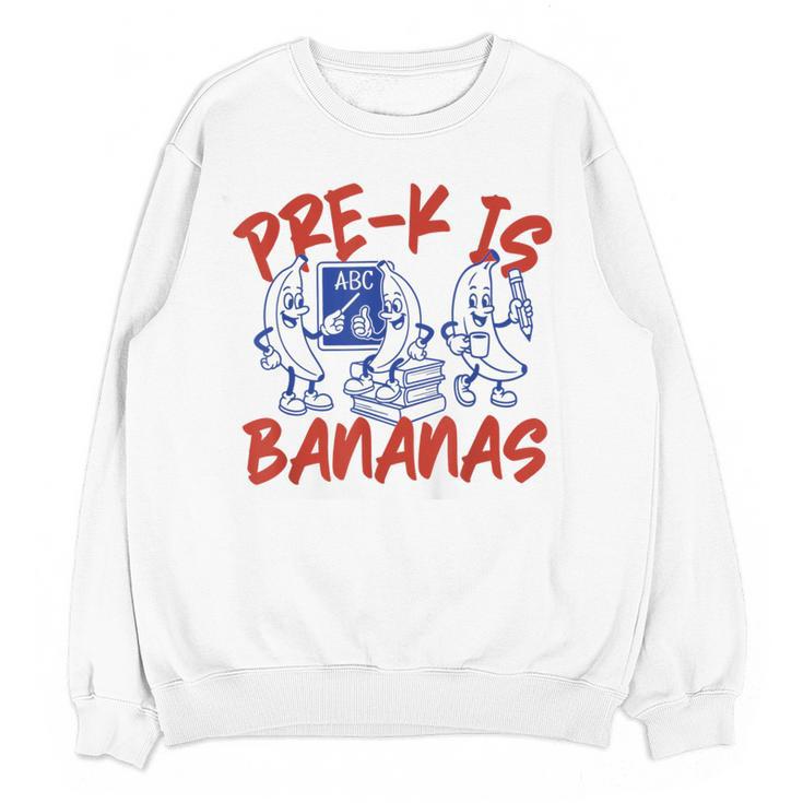 Pre-K Is Bananas Teacher Back To School Chaos Coordinator Women Crewneck Sweatshirt, novelty gifts, funny gifts Pre-K Is Bananas Teacher Back To School Chaos Coordinator Women Crewneck Sweatshirt, novelty gifts, funny gifts