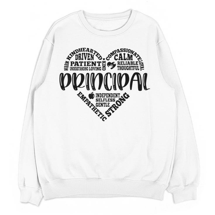 Principal Heart Life School Principal Teacher Appreciation Women Crewneck Sweatshirt, novelty gifts, funny gifts Principal Heart Life School Principal Teacher Appreciation Women Crewneck Sweatshirt, novelty gifts, funny gifts