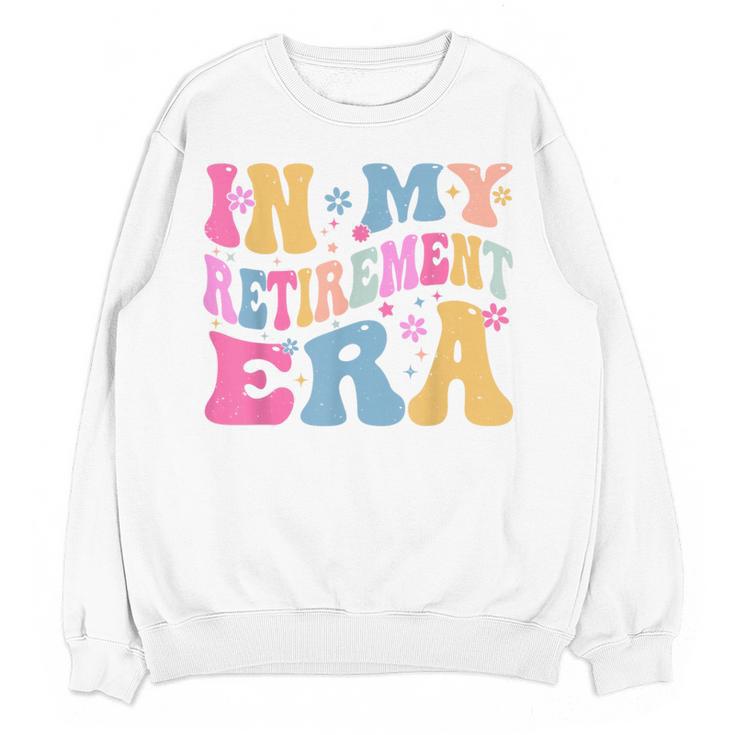 Retro Groovy Retirement Era Retired Teacher Women Crewneck Sweatshirt, novelty gifts, funny gifts Retro Groovy Retirement Era Retired Teacher Women Crewneck Sweatshirt, novelty gifts, funny gifts