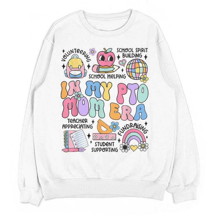 Retro In My PTO Mom Era Parent Organization Team Teacher Women Crewneck Sweatshirt, novelty gifts, funny gifts Retro In My PTO Mom Era Parent Organization Team Teacher Women Crewneck Sweatshirt, novelty gifts, funny gifts
