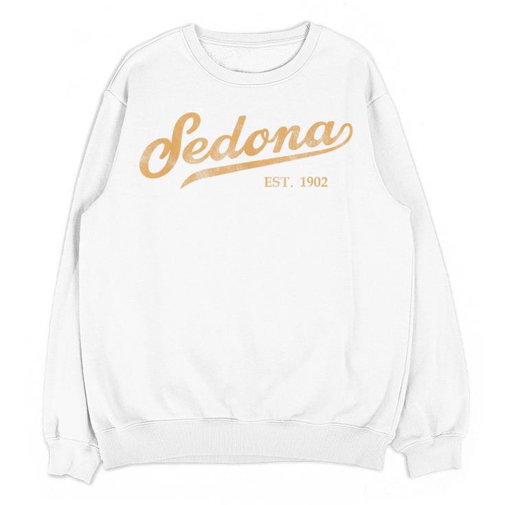 Retro Sedona Script Vintage Throwback Kids Women Crewneck Sweatshirt, novelty gifts, funny gifts