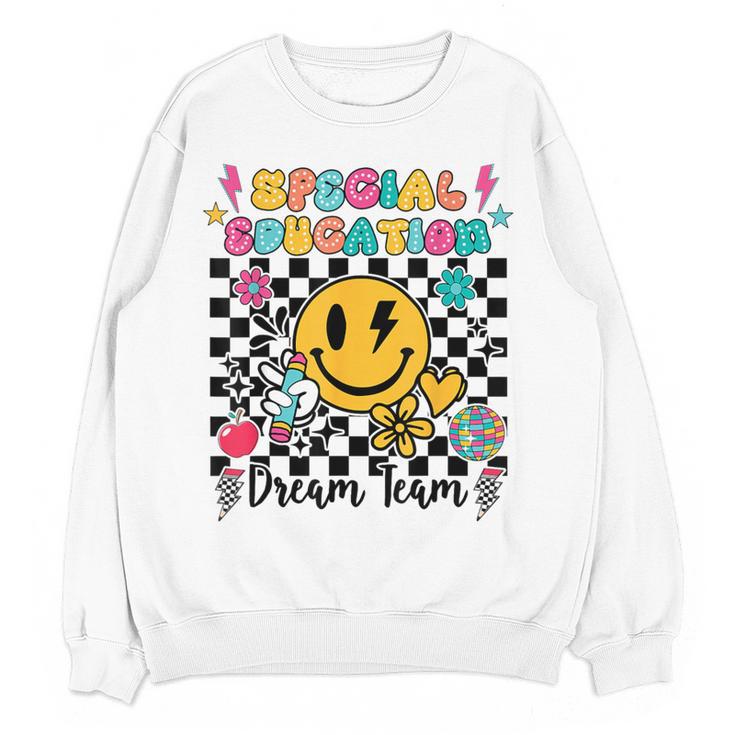 Retro Special Education Squad Groovy Dream Team Teacher Women Crewneck Sweatshirt, novelty gifts, funny gifts Retro Special Education Squad Groovy Dream Team Teacher Women Crewneck Sweatshirt, novelty gifts, funny gifts