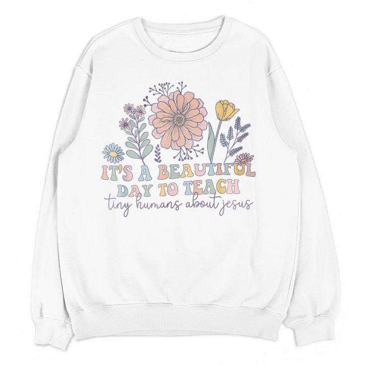 Retro I Teach Tiny Humans About Jesus Christian Teacher Women Crewneck Sweatshirt, novelty gifts, funny gifts Retro I Teach Tiny Humans About Jesus Christian Teacher Women Crewneck Sweatshirt, novelty gifts, funny gifts