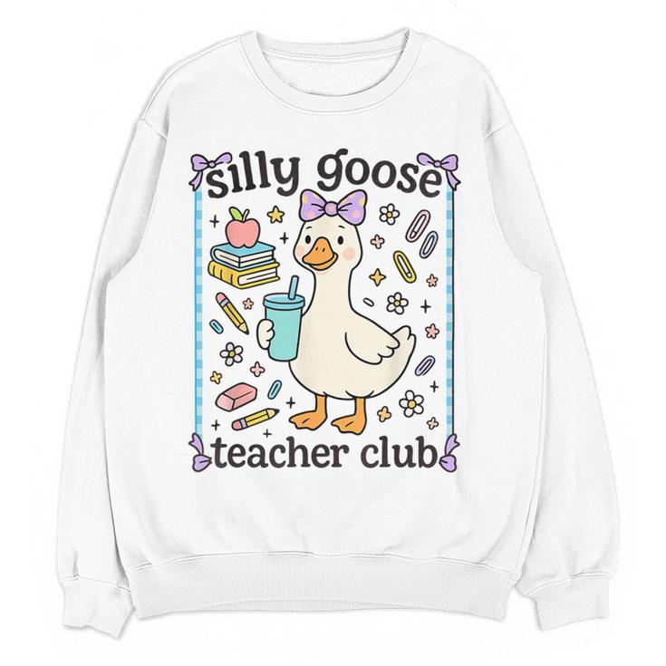 Silly Goose Teacher Club Silly Goose For Teacher Women Crewneck Sweatshirt, novelty gifts, funny gifts Silly Goose Teacher Club Silly Goose For Teacher Women Crewneck Sweatshirt, novelty gifts, funny gifts
