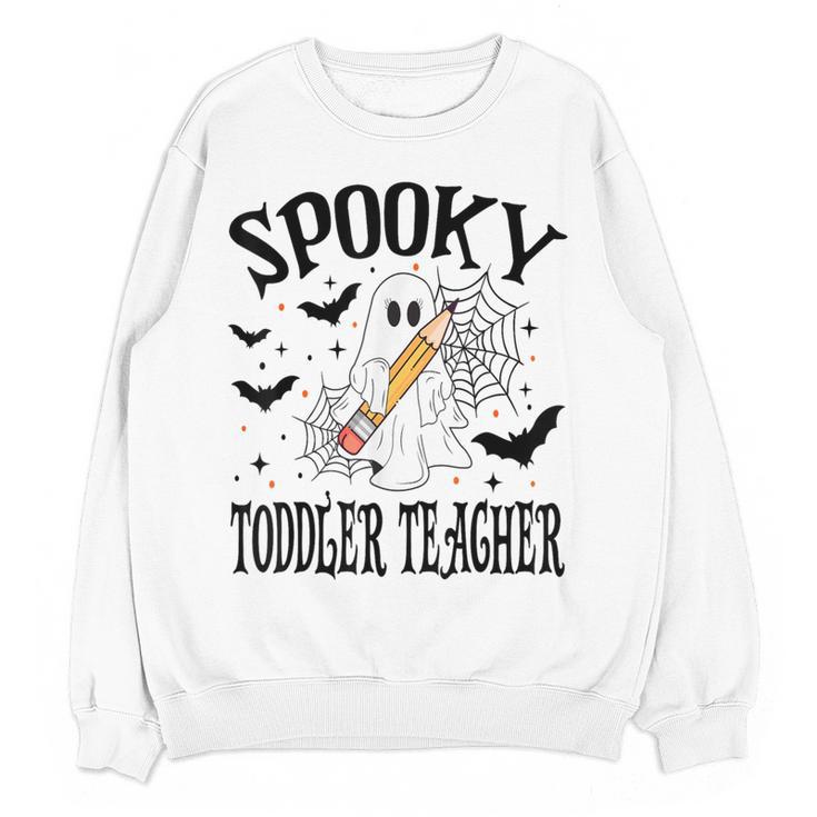 Spooky Toddler Teacher Halloween School Women Crewneck Sweatshirt, novelty gifts, funny gifts Spooky Toddler Teacher Halloween School Women Crewneck Sweatshirt, novelty gifts, funny gifts