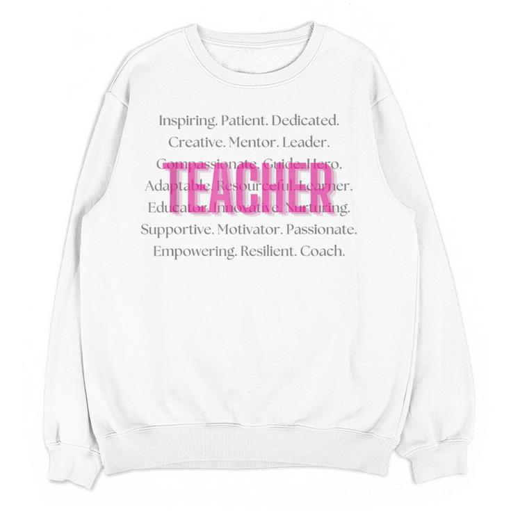 TEACH Inspirational Teacher Comfortable & Stylish T-Shirt Women Crewneck Sweatshirt, novelty gifts, funny gifts