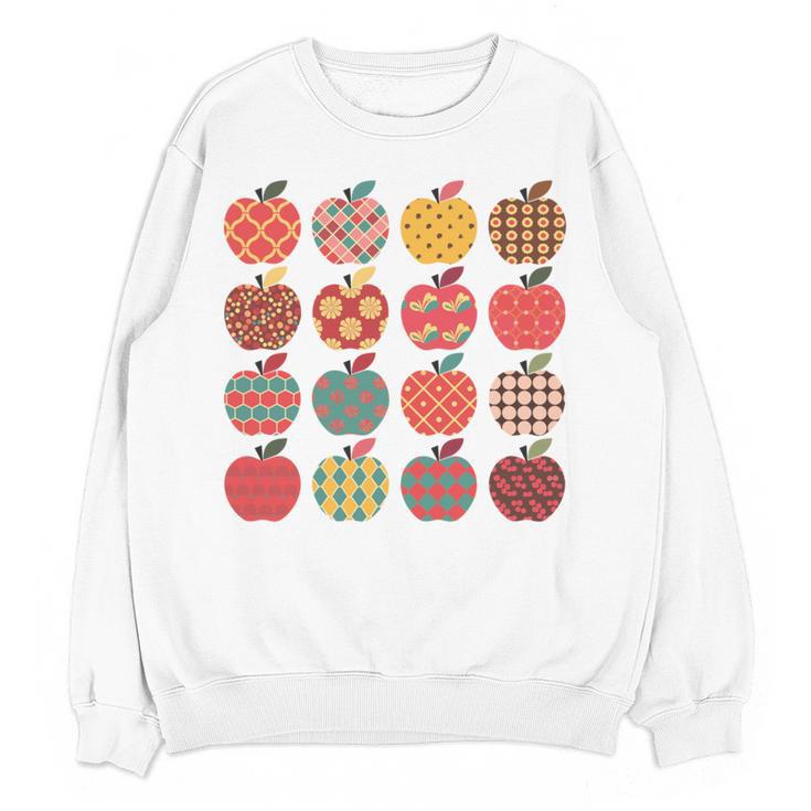 Teacher Apple Back To School Art For School Supplies Women Crewneck Sweatshirt, novelty gifts, funny gifts Teacher Apple Back To School Art For School Supplies Women Crewneck Sweatshirt, novelty gifts, funny gifts
