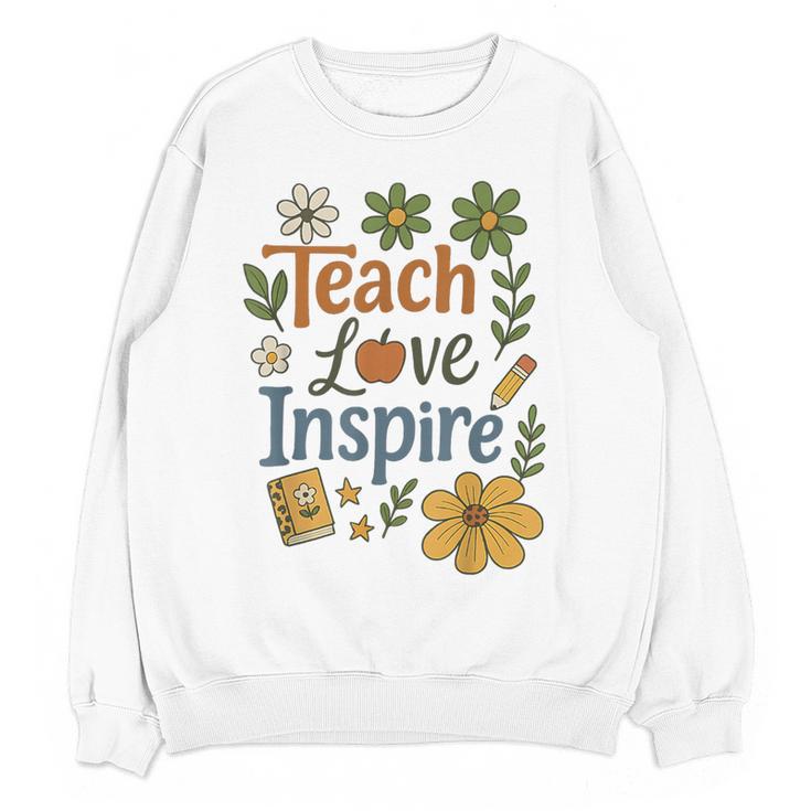 Teacher Inspire Love Women Crewneck Sweatshirt, novelty gifts, funny gifts Teacher Inspire Love Women Crewneck Sweatshirt, novelty gifts, funny gifts