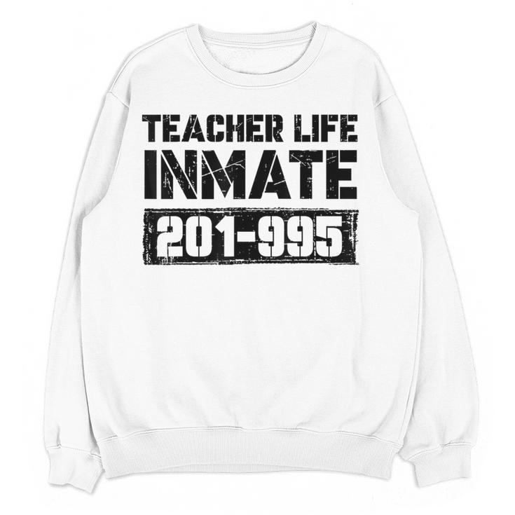 Teacher Life Jail Inmate Prisoner Halloween Costume Women Crewneck Sweatshirt, novelty gifts, funny gifts Teacher Life Jail Inmate Prisoner Halloween Costume Women Crewneck Sweatshirt, novelty gifts, funny gifts