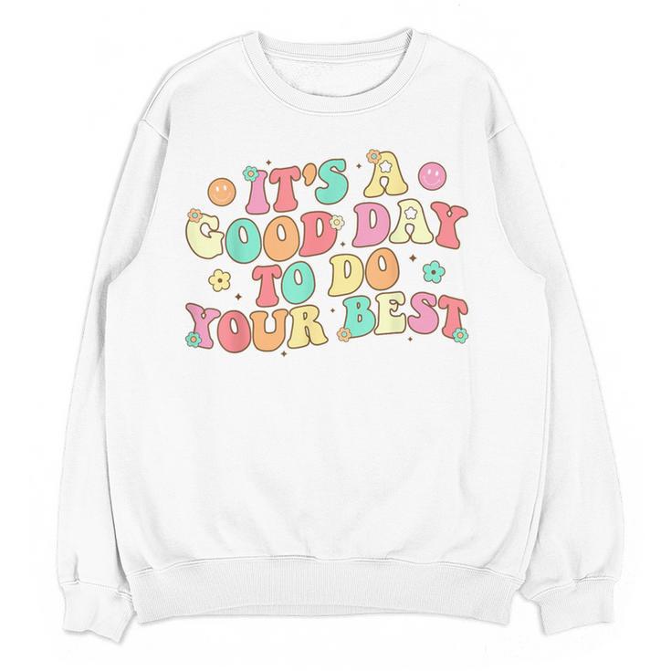 Teacher Testing Shirt It's A Good Day To Do Best Groovy Women Crewneck Sweatshirt, novelty gifts, funny gifts