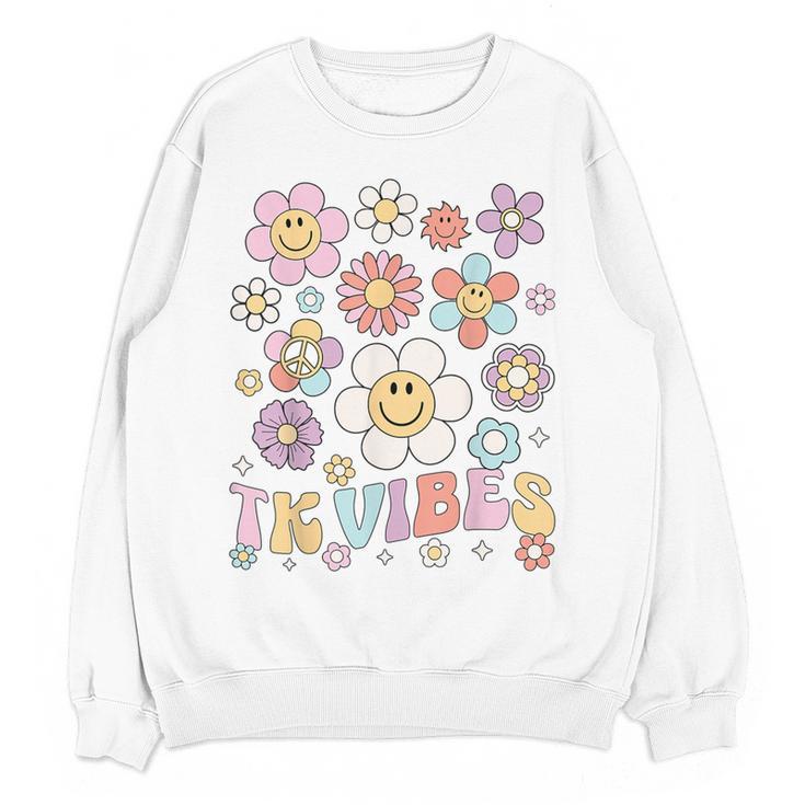 TK Vibes Back To School TK Girl Kid TK Team TK Teacher Women Women Crewneck Sweatshirt, novelty gifts, funny gifts