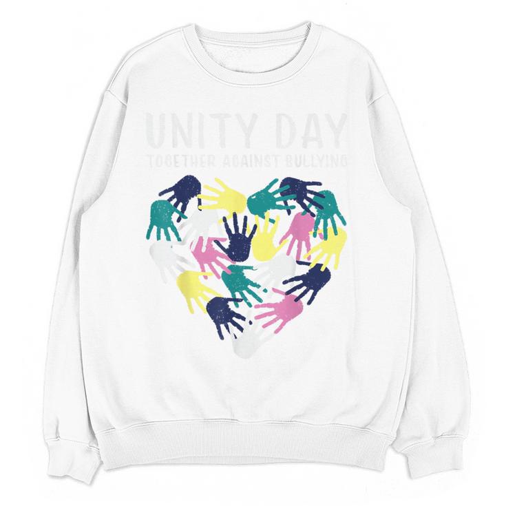 Together Against Bullying Unity Day Teachers Kids Toddler Women Crewneck Sweatshirt, novelty gifts, funny gifts Together Against Bullying Unity Day Teachers Kids Toddler Women Crewneck Sweatshirt, novelty gifts, funny gifts